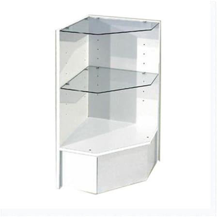 Made4Mattress Pentagonal Corner with Glass ShelfWhite MA1105370